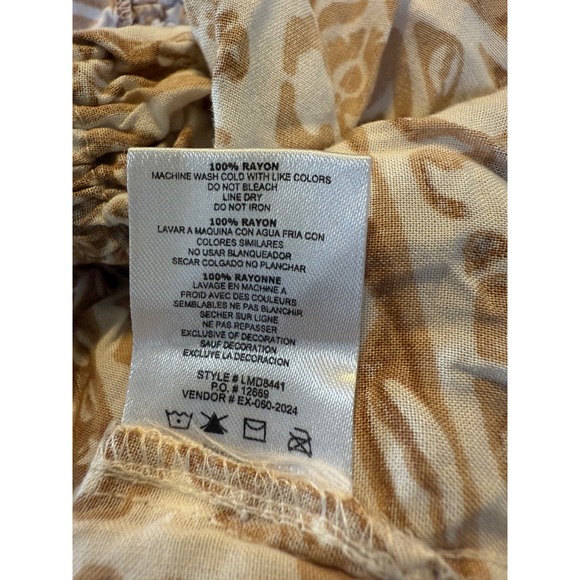 Salty Lemon M Dress Boho Strapless Tiered Midi whimsi flowy brown resortwear - Picture 5 of 5